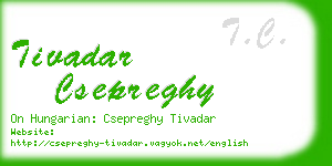 tivadar csepreghy business card